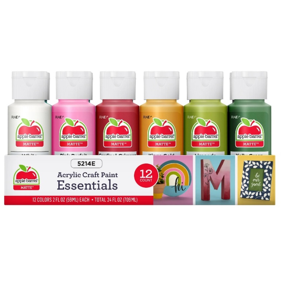Apple Barrel Acrylic Craft Paint 12 pack Set